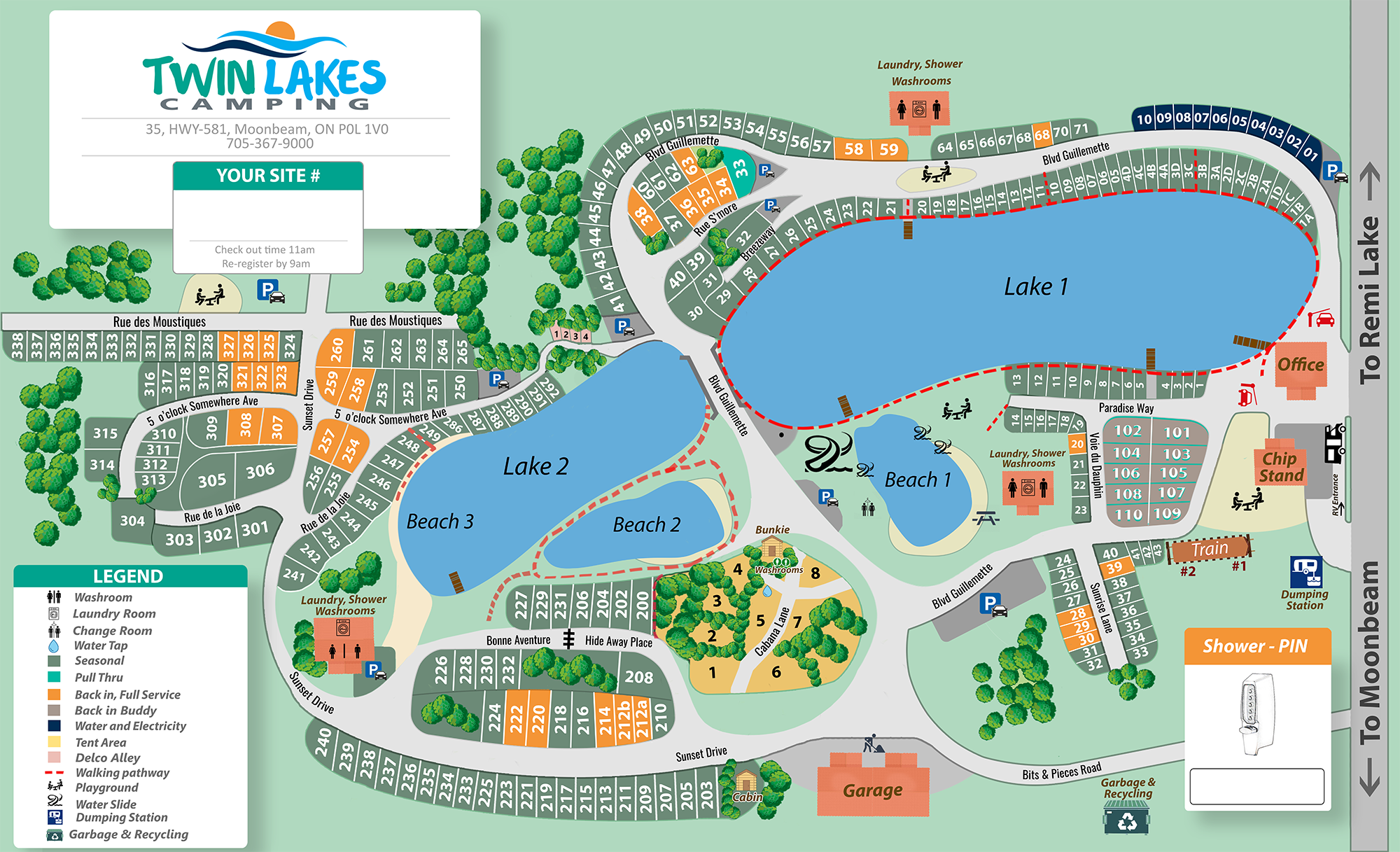 Layout On Lakes Campground Maple Lakes Campground Campground Map